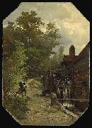 Gerard Bilders Jacob van Ruisdael, sketching a watermill France oil painting artist
